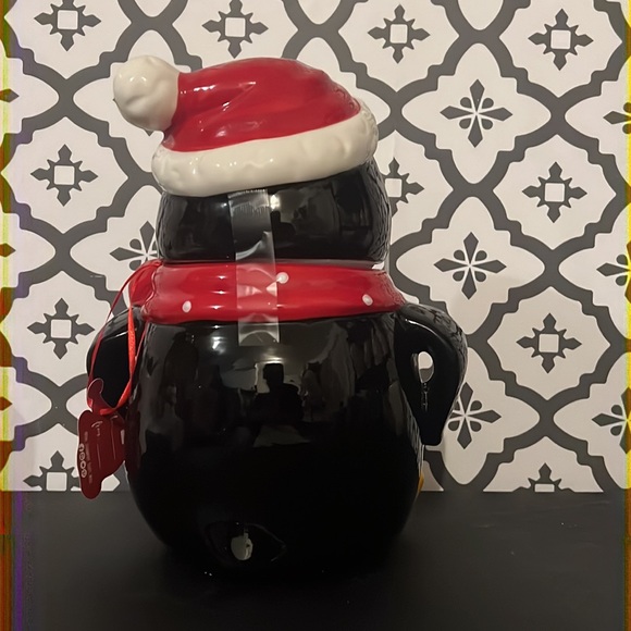 Christmas Penguin Cookie Jar - Picture 3 of 7